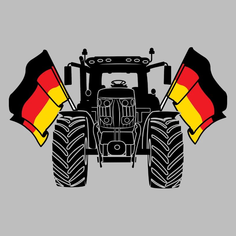 Tractor two flags Germany