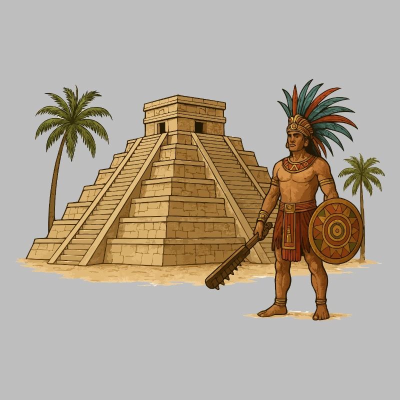 Maya Pyramide Krieger