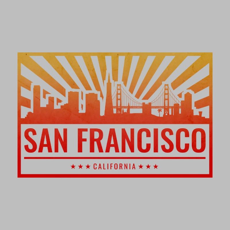 Skyline du coucher de soleil de San Francisco