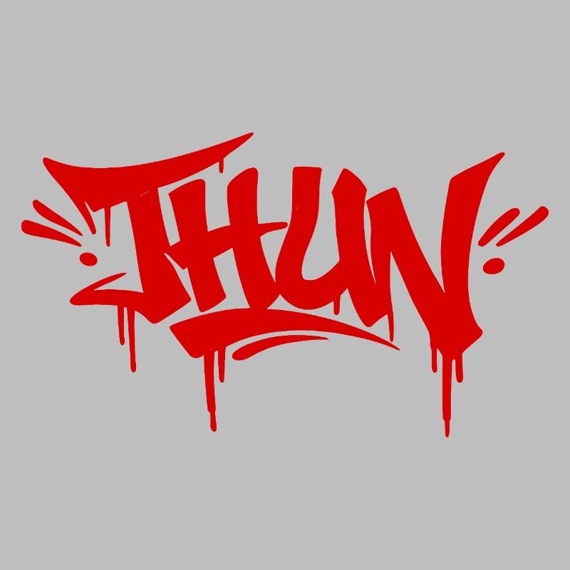 Thun graffiti tag red