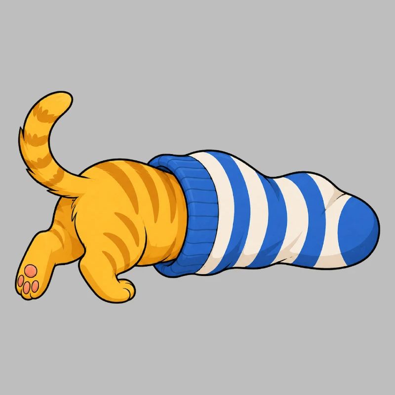 Chat dans la chaussette