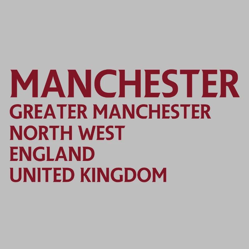 Manchester Name Stack Typografie