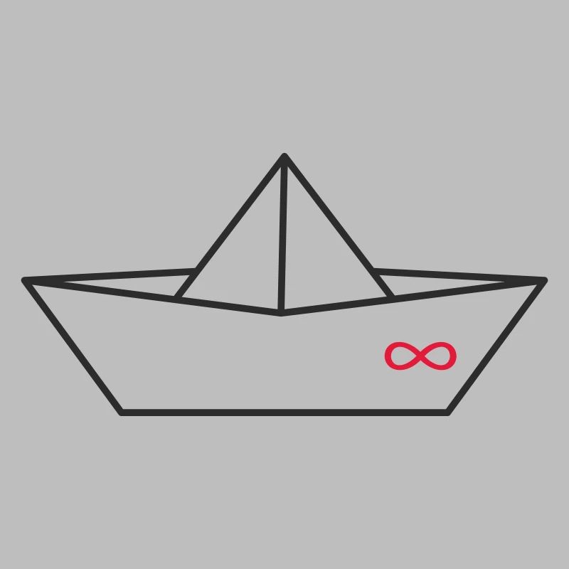 Unendlichkeitszeichen Origami-Boot