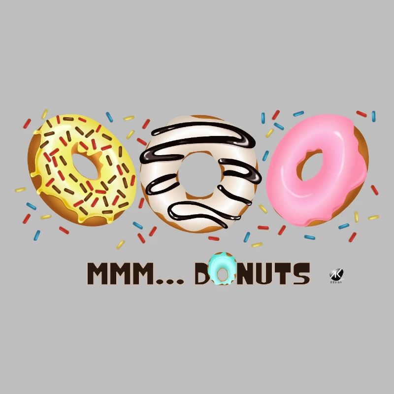 Glazed Donuts with Sprinkles Illustration
