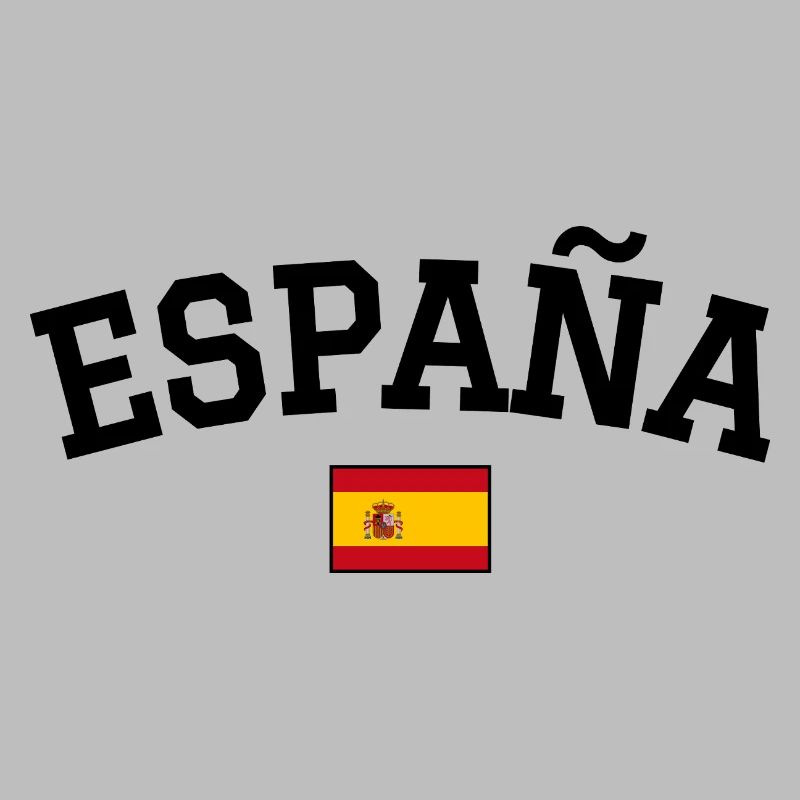 Spanien Flagge  Design Schwarz