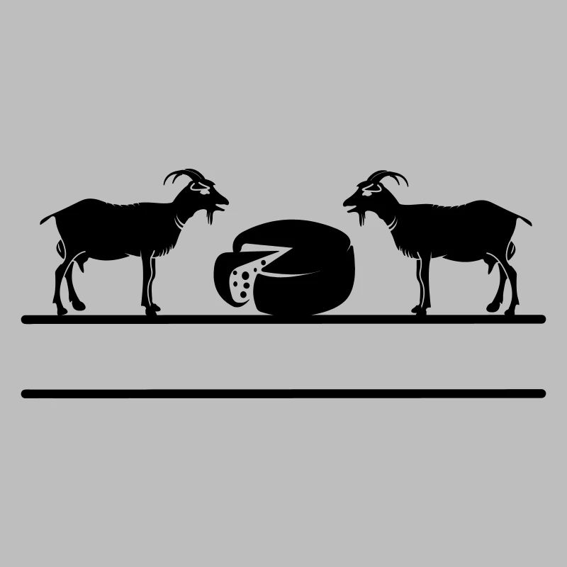 Monogramme de fromage de chèvre.