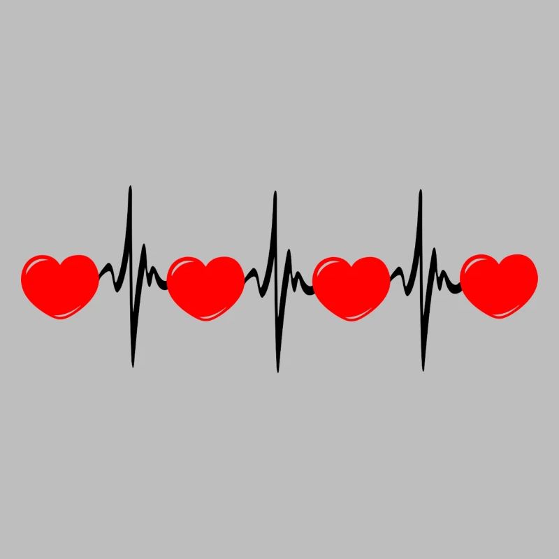 Herzfrequenz hartes rotes Cardio-EKG
