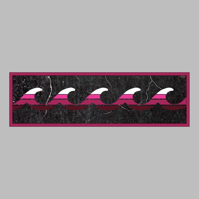 Logo Wave Magenta Blanc