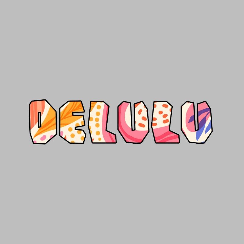 Conception typographique Delulu