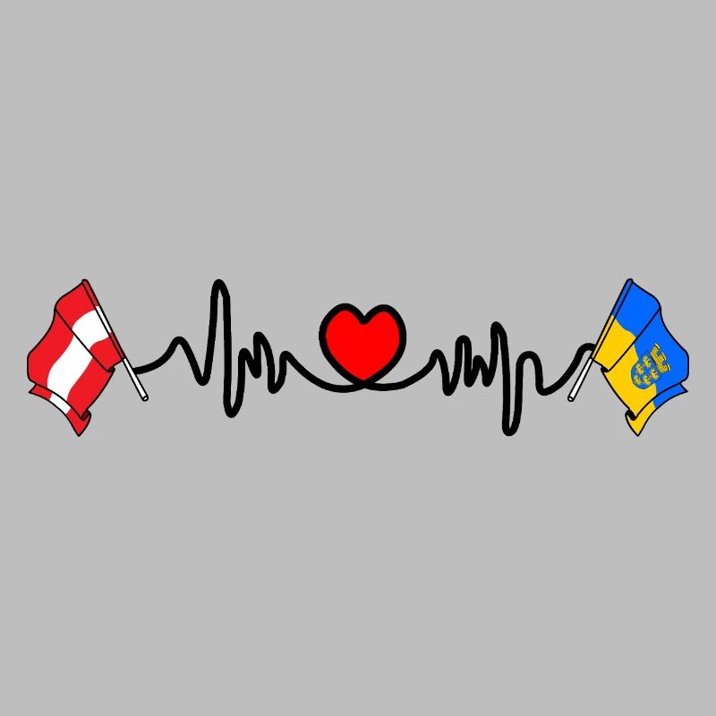 Lower Austria Flags Heartbeat