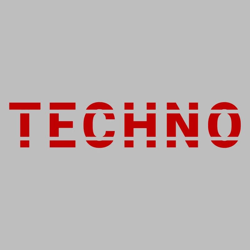 Techno lettering design for ravers and electro