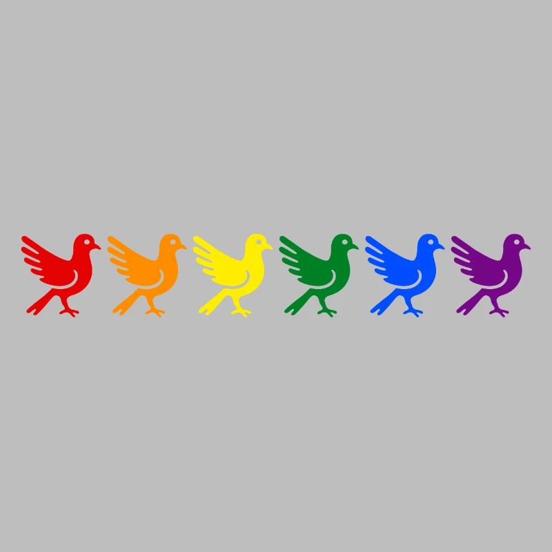 Regenbogen Tauben