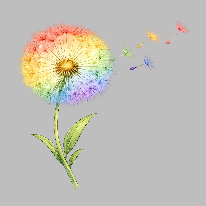 Regenbogen Pusteblume