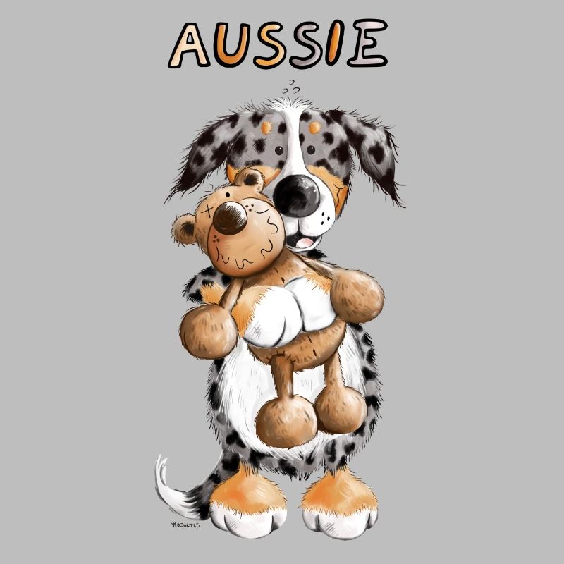 Aussie mit Teddy