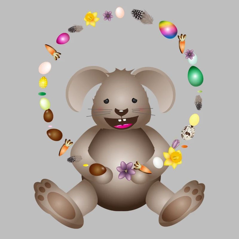 laughing Easter juggling Easter decorations