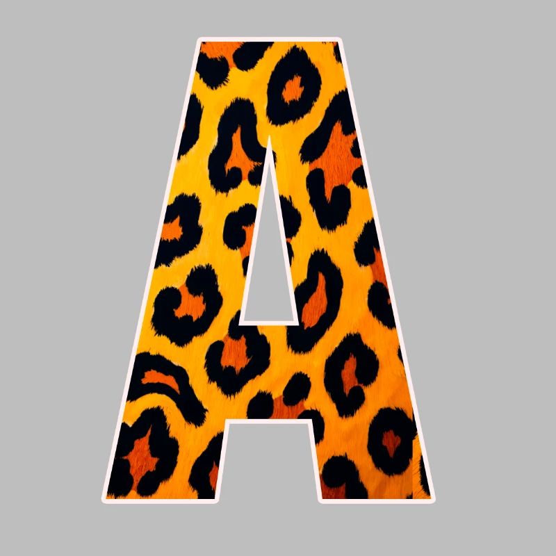 Leopard A-Buchstabe Print