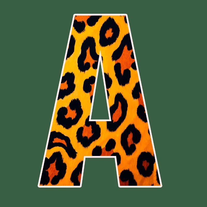 Leopard A-Buchstabe Print