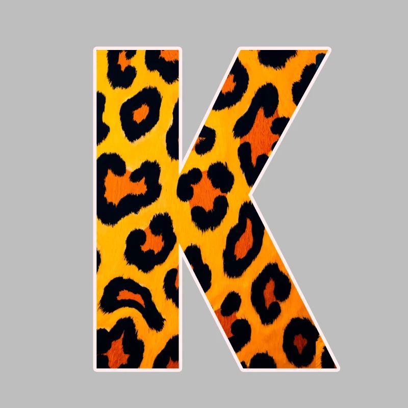 Leopard letter K