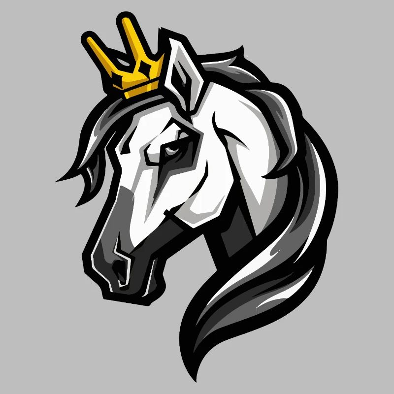 Pferd Kopf Krone