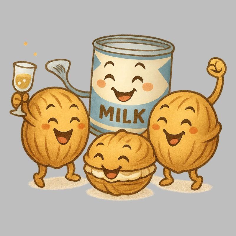 Condensed milk with nut biscuits