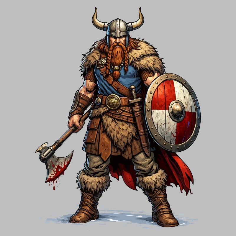 Viking Warrior with Shield