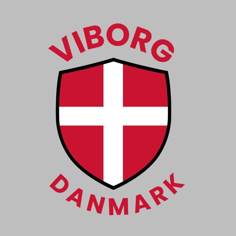 Viborg Denmark's Shield with cross flag