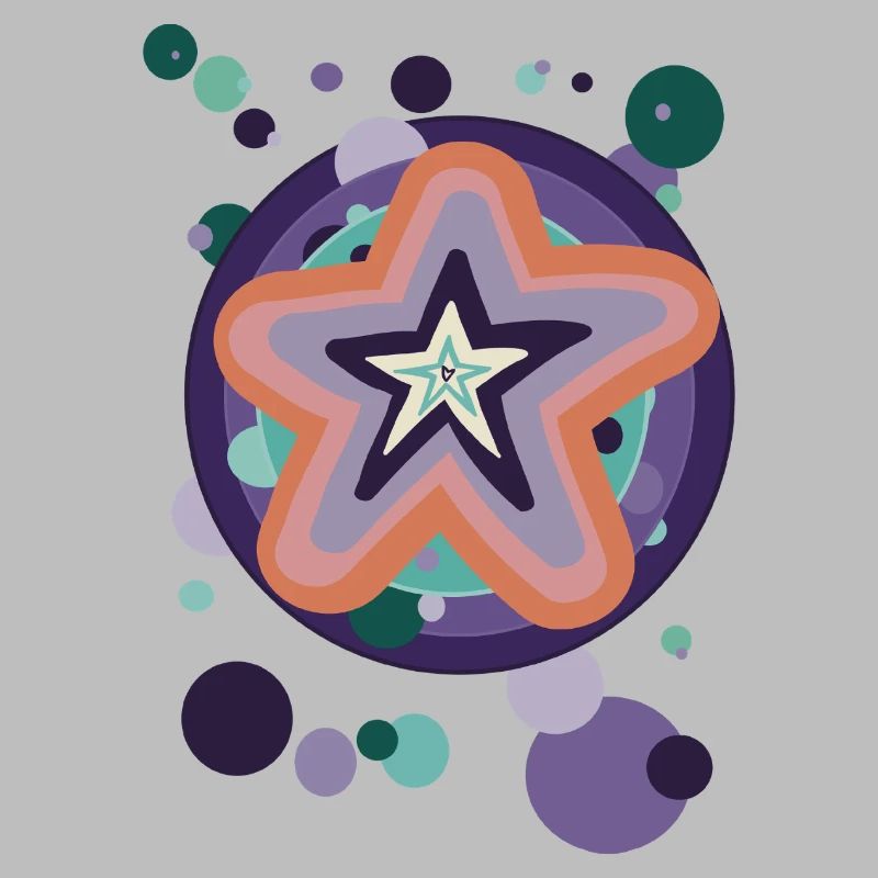 Abstract star pattern in pastel colors