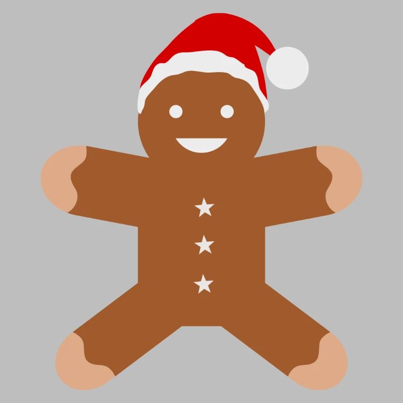 Lebkuchenmann mit Santa-Hut