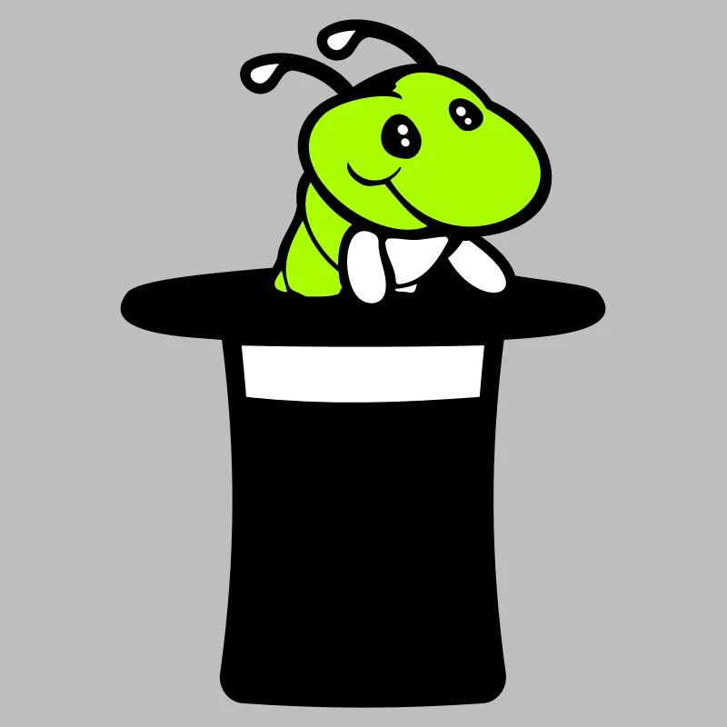 Caterpillar Top Hat Magician Wizard Magic Trick Cute