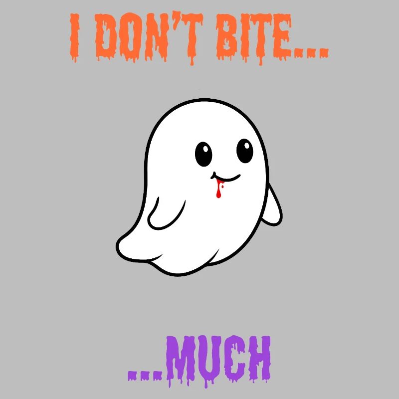 I Don't Bite... Much - Cute Vampire Ghost