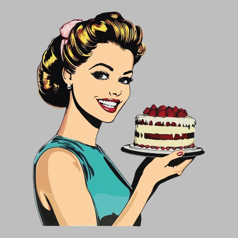 Baking Cake Baking Queen Baking Fairy Baker Pop Art