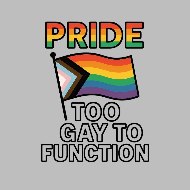 Buntes Pride-Flaggen-Design mit Humor