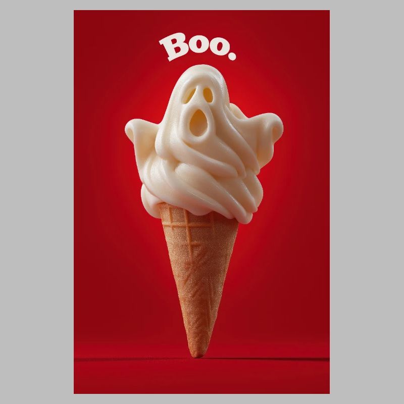 Boo Ghost Cornet de crème glacée