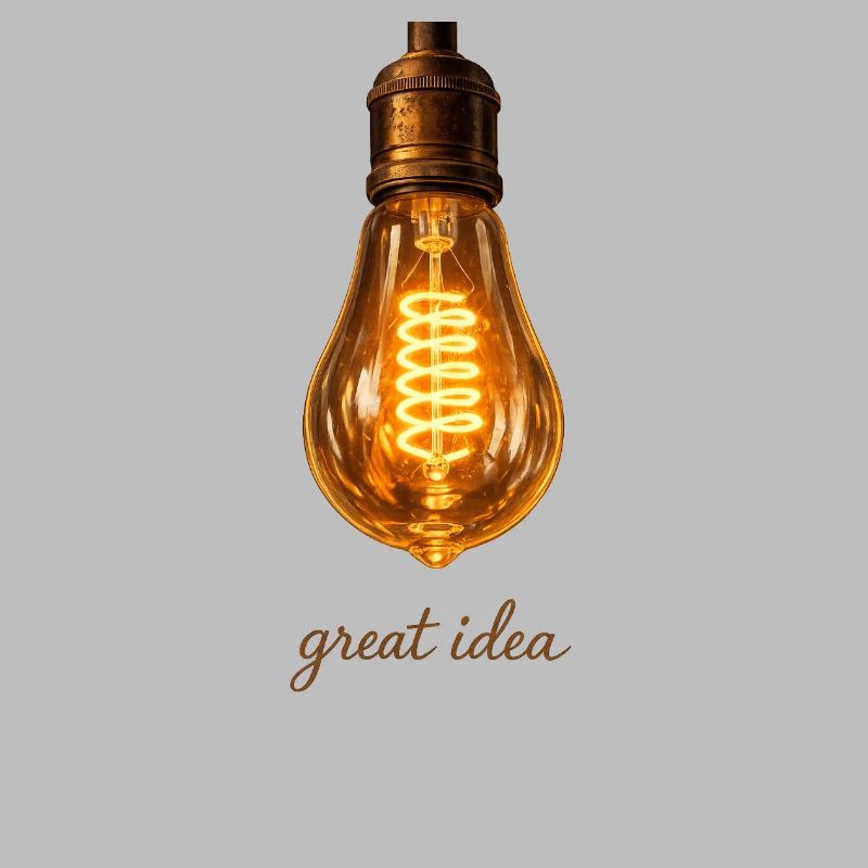 Vintage Edison light bulb great idea