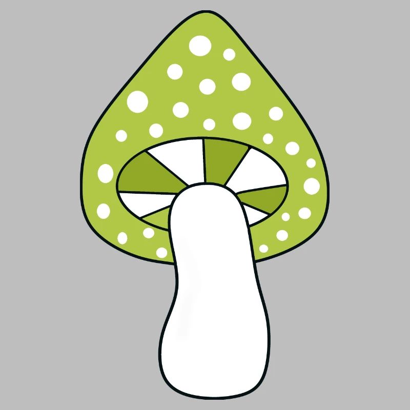 Mushroom green fly agaric pattern customizable