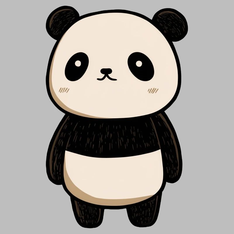 dessin panda, panda mignon, bébé panda