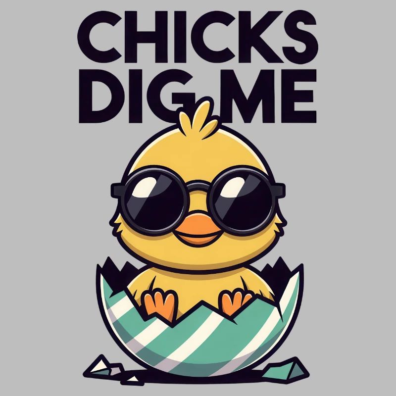 Chicks Dig Me Funny Duck Egg Design