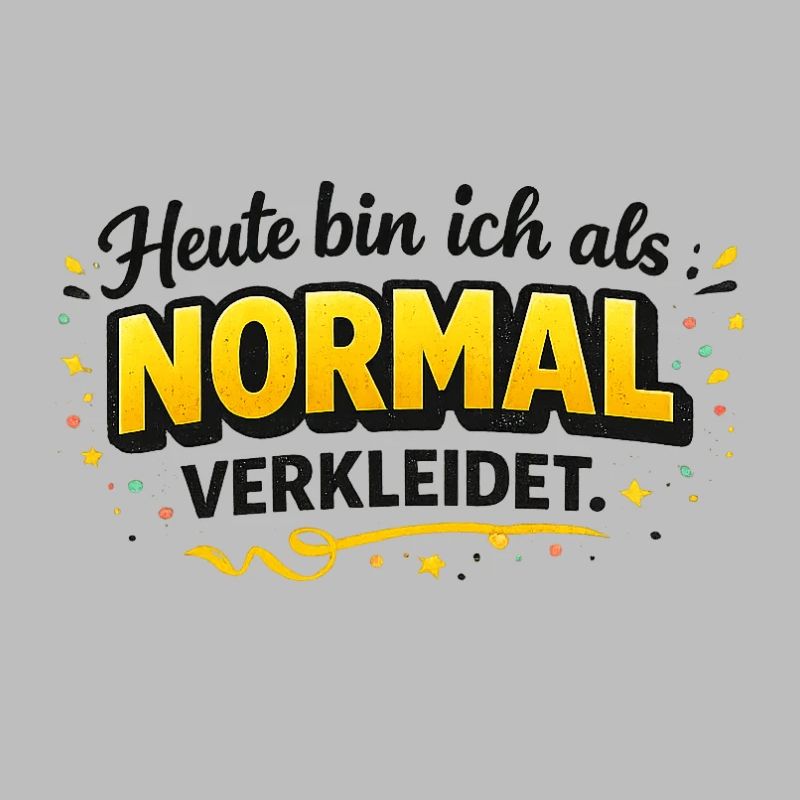 Today I'm dressed as NORMAL