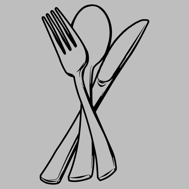 Knife fork and spoon transparent