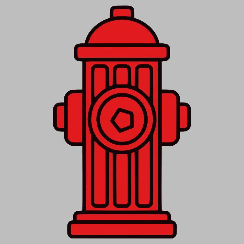 Classic Bold Red Fire Hydrant