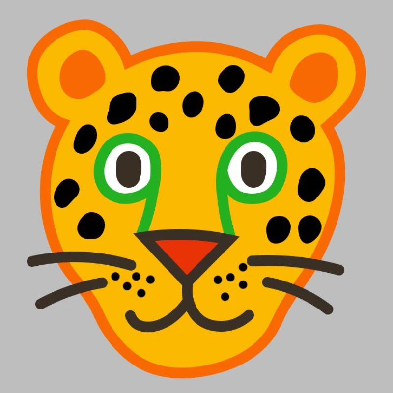 Illustration de visage de léopard mignon