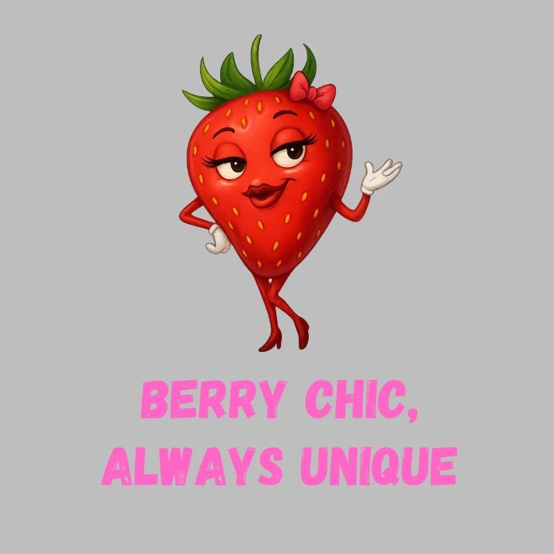 fraise baie chic dessin animé unique