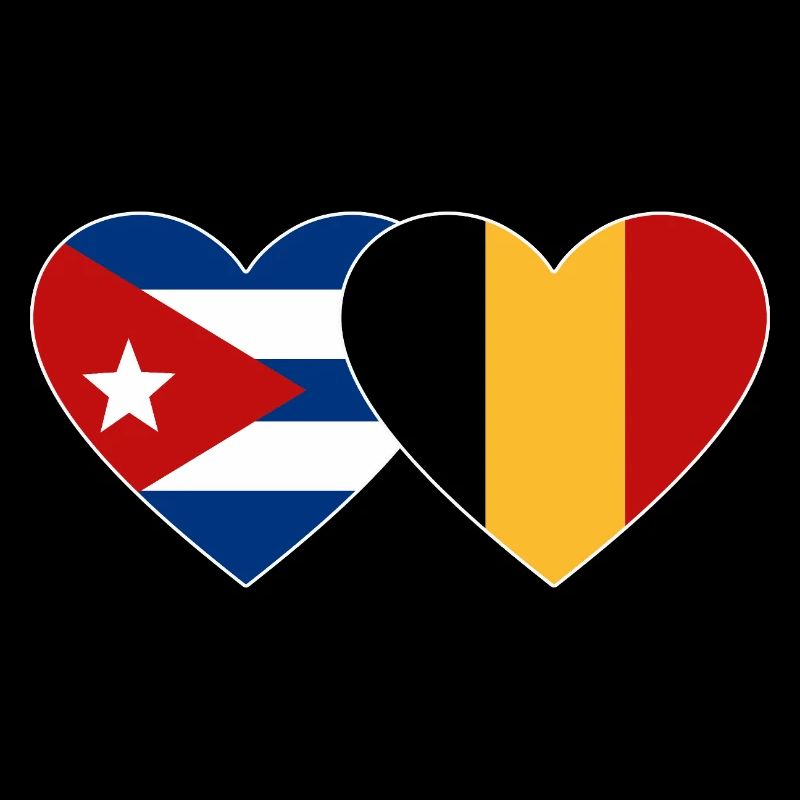 Cœur du drapeau de Cuba Belgique