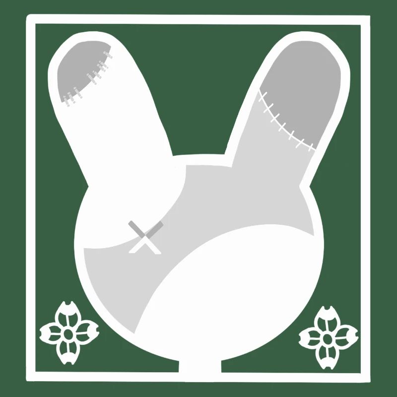 Silhouette du lapin-patchwork