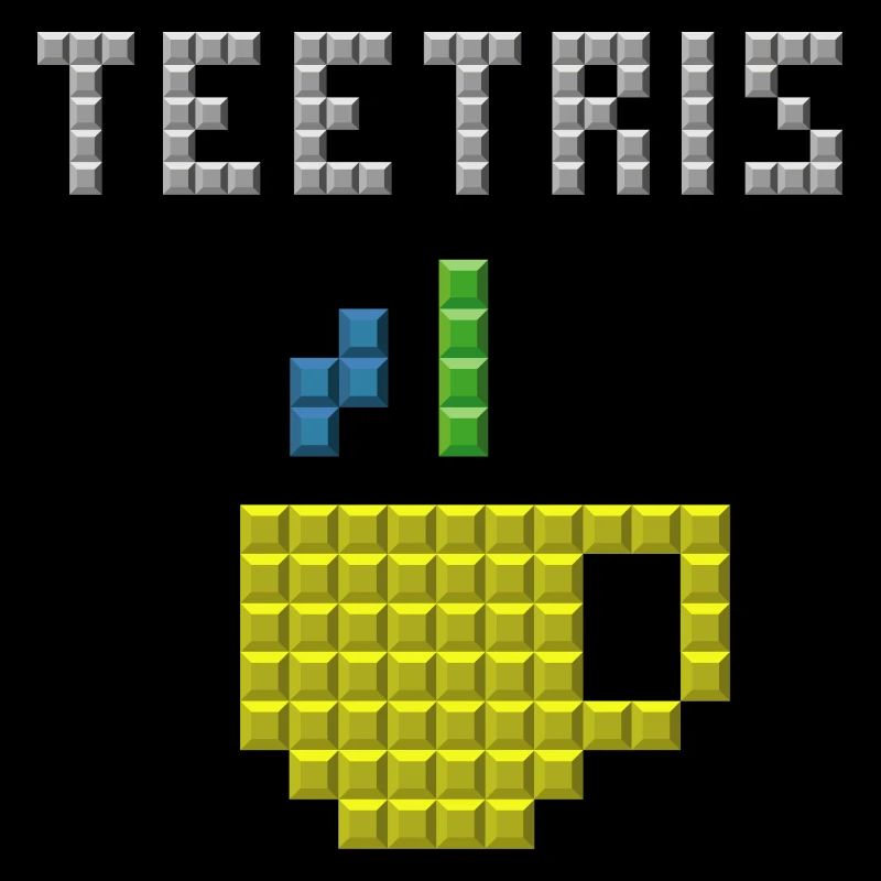 Gaming Teetris Pixel Retro Vintage Game Funny