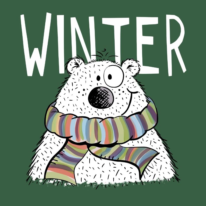 Eisbär im Winter - Bär - Bären - Comic - Tiere