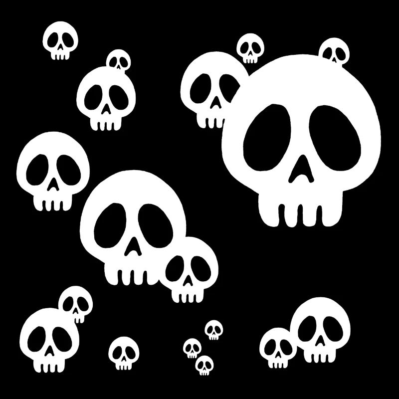 Skull manga invasion (white)