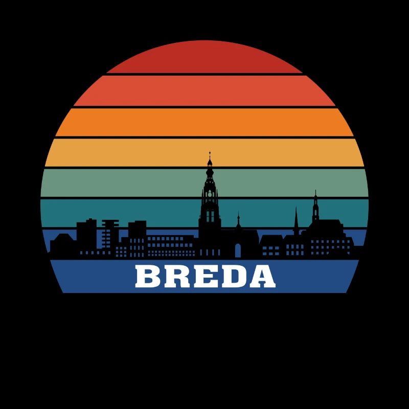 Breda Skyline Silhouette Souvenir Netherlands Flag