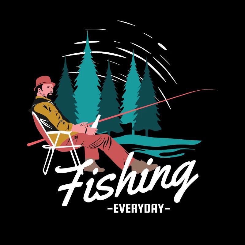 Drôle de citation de pêche Pêche tous les jours