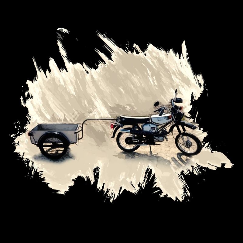Simson S 51 Enduro with trailer